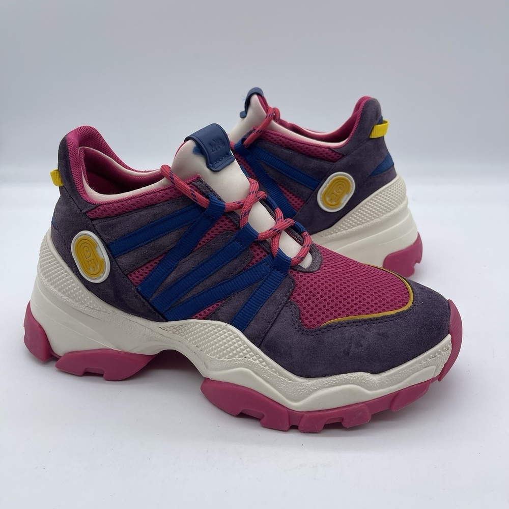 Coach C165 Runner Womens Size 9 Lifestyle Chunky Shoes G4355 Pink Purple Blue